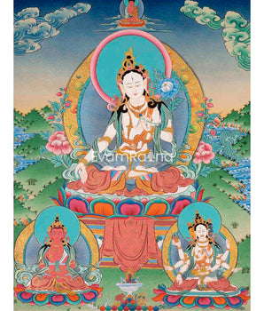 White Tara Thangka Painting