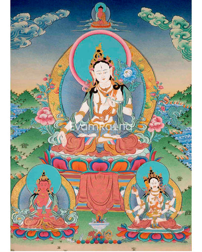 White Tara Thangka Painting