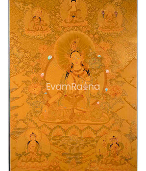 White Tara Thangka Painting