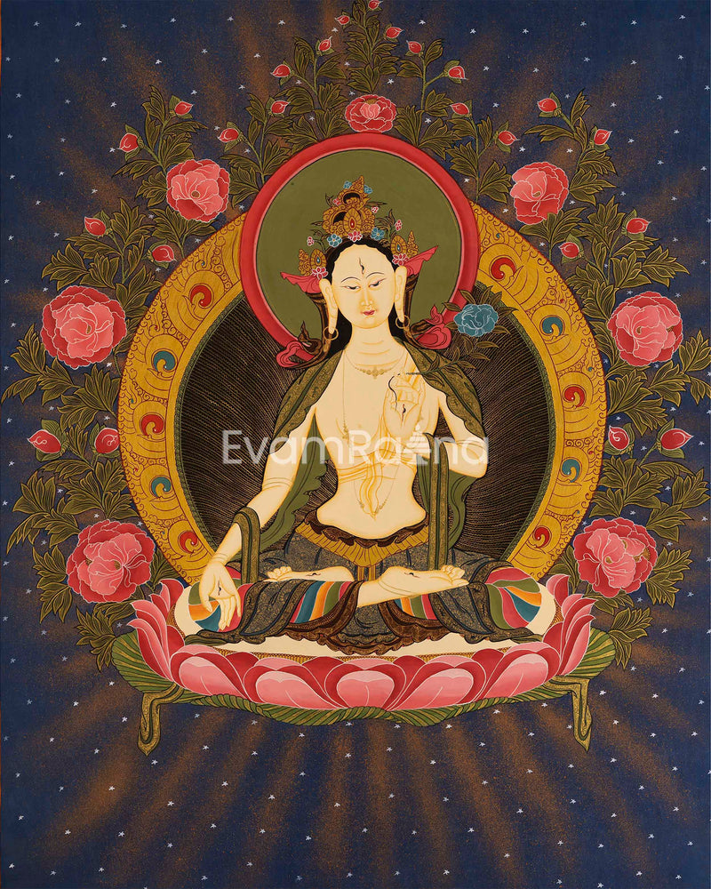 White Tara Thangka Print 