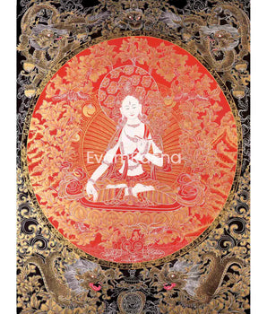 White Tara Thangka Painting