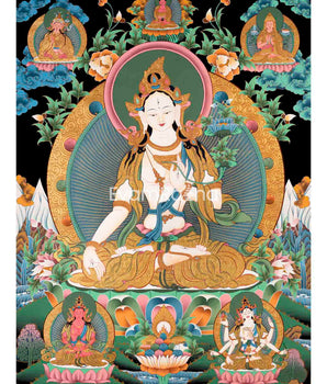 Female White Tara Thangka