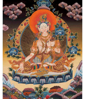 Religious White Tara Thangka