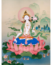 Exclusive White Tara Thangka