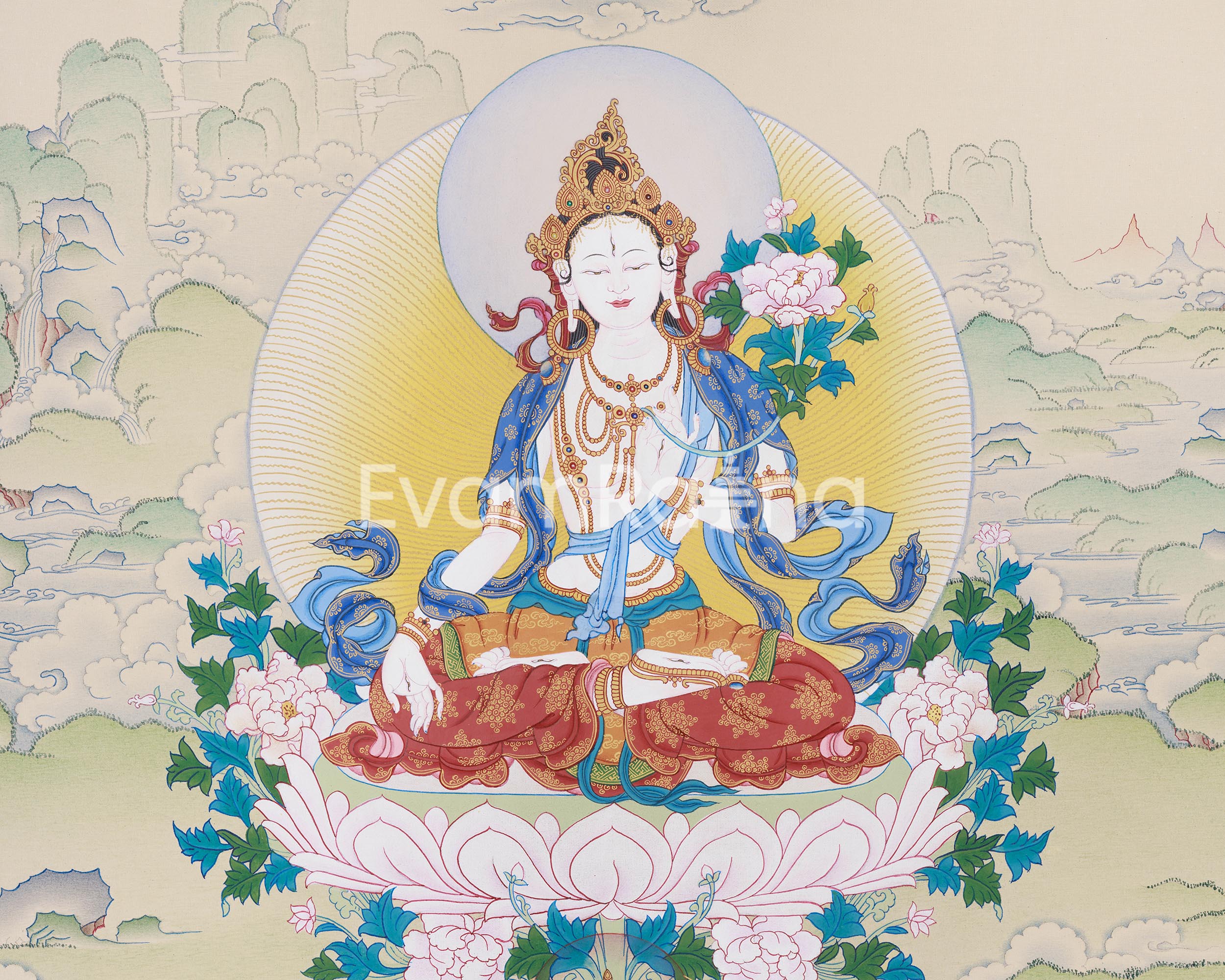 Buddhist Long-Life Deities: White Tara, Namgyalma, and Buddha Amitayus | Karma Gadri Artistry