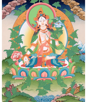 Goddess White Tara Thangka