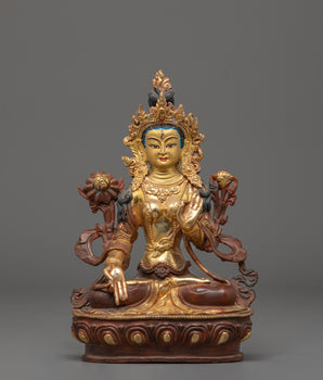 Oxidized Copper White Tara Statue