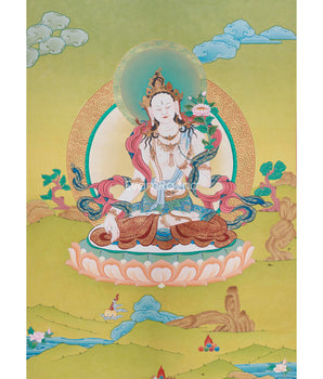 Female Buddha Tara Thangka | Symbol of Compassion and Enlightenment