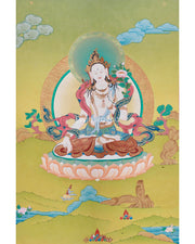 Female Buddha Tara Thangka | Symbol of Compassion and Enlightenment