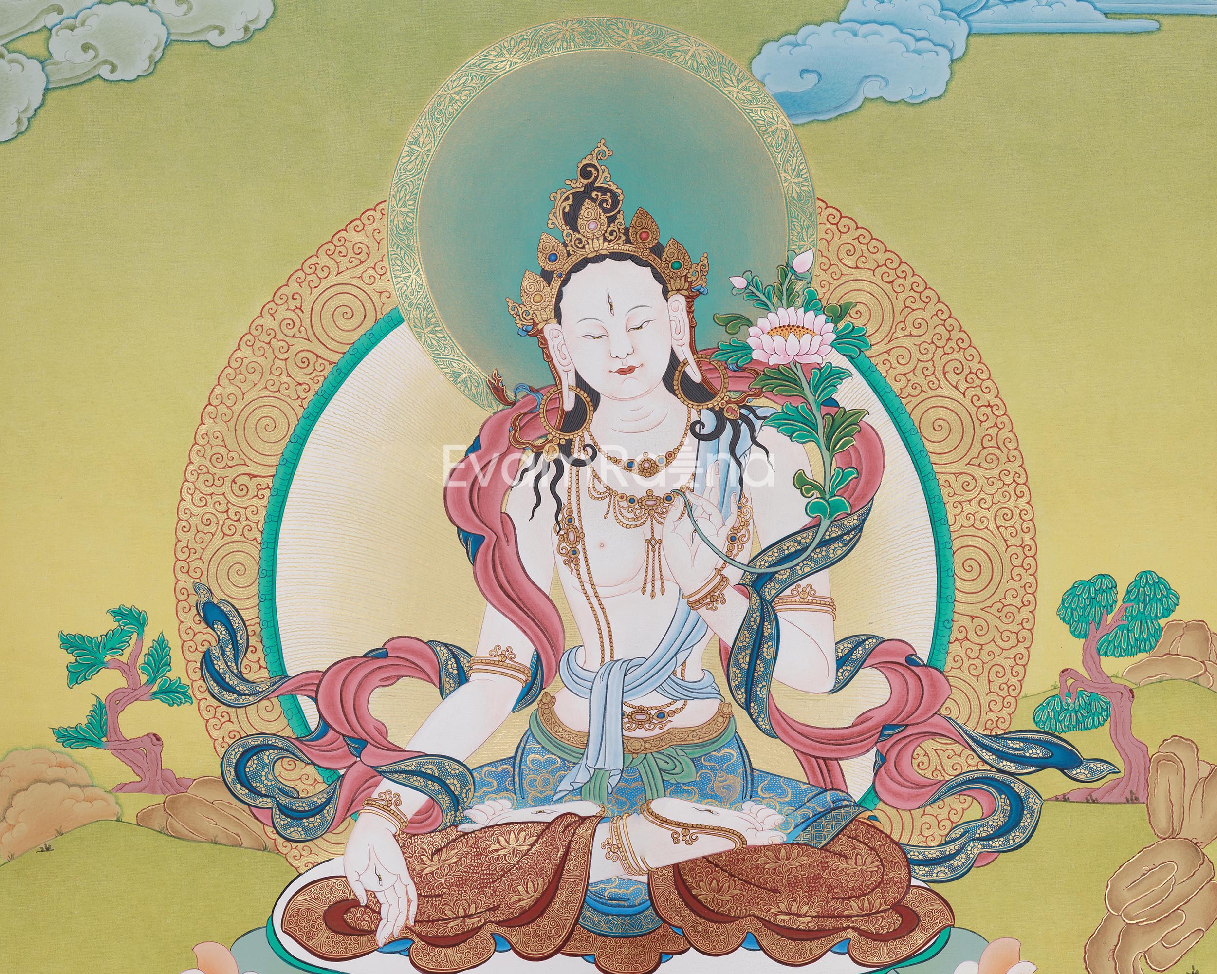 Female Buddha Tara Thangka | Symbol of Compassion and Enlightenment