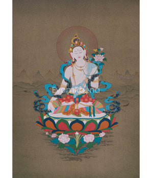 White Tara, Healing Goddess Painting