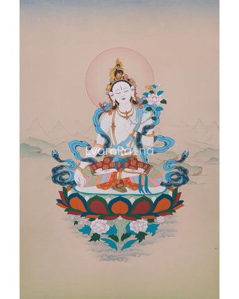 Female Buddhist White Tara Thangka