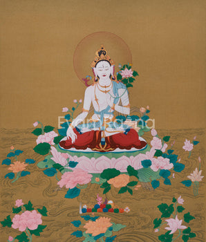 Female Bodhisattva White Tara Thangka