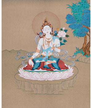 Seven Eyed Sita Tara Thangka | Guardian of Compassion and Longevity