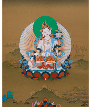 Seven-Eyes White Tara Thangka