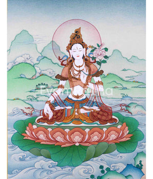 Small White Tara Thangka