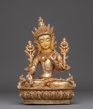 Meditation Goddess White Tara Statue | Symbol of Compassion and Healing