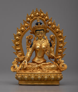 Goddess Machine Made White Tara Statue
