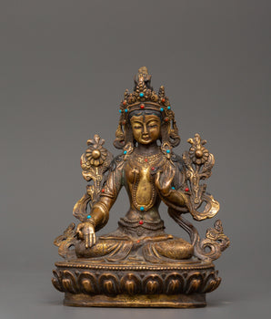 Tibetan White Tara Sculpture