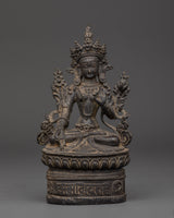 Handmade Tibetan Statue of White Tara