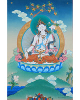 Graceful White Tara Thangka