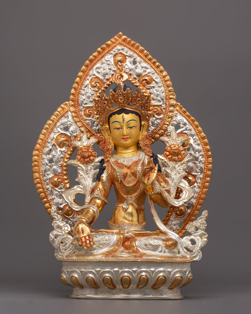 Handmade White Tara Goddess Statue