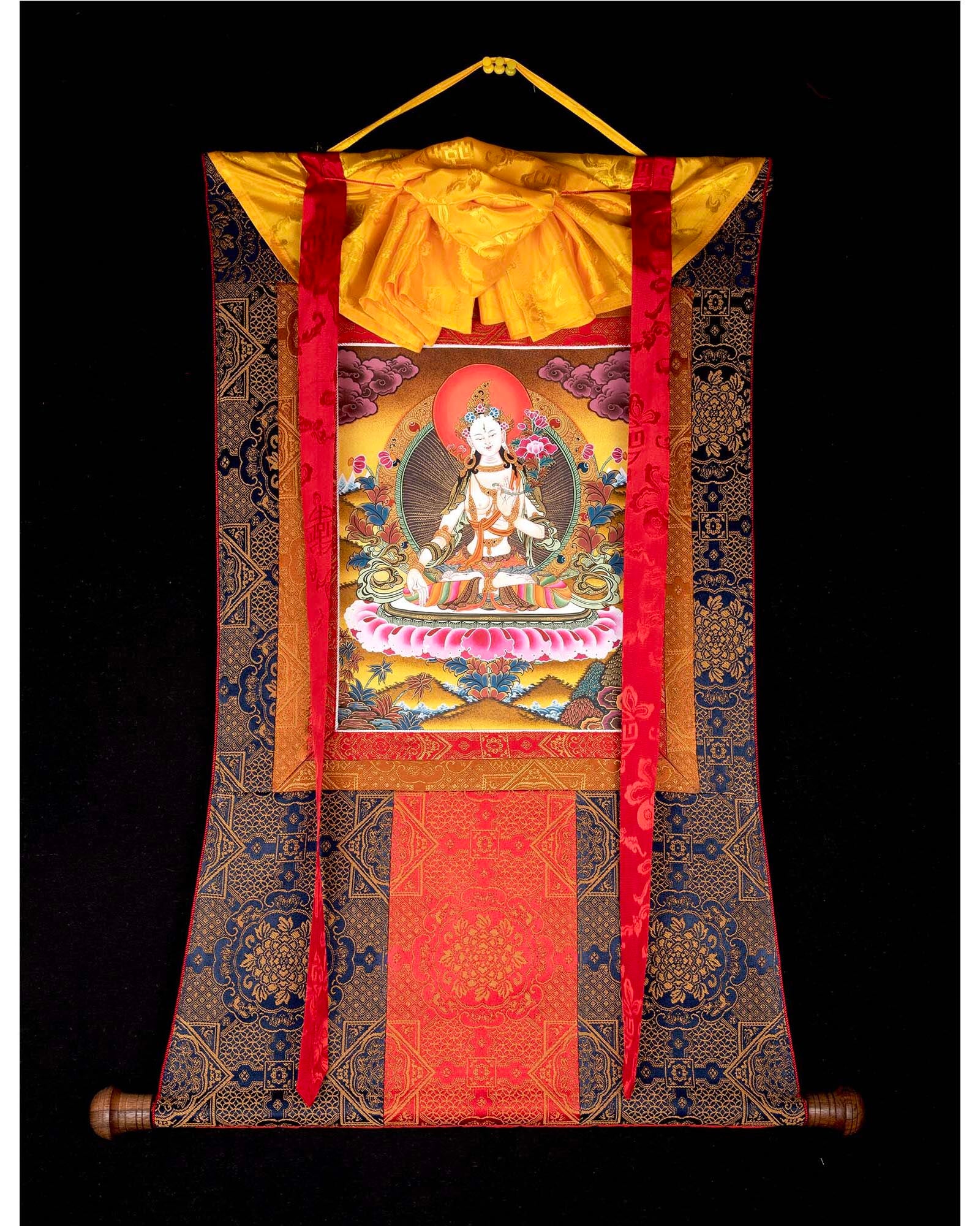 Tibetan White Tara Thangka