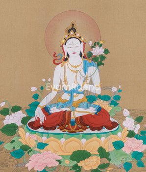 Extra-ordinary White Tara Thangka Painting