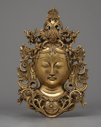 White Tara Wall Hanging Buddha Mask