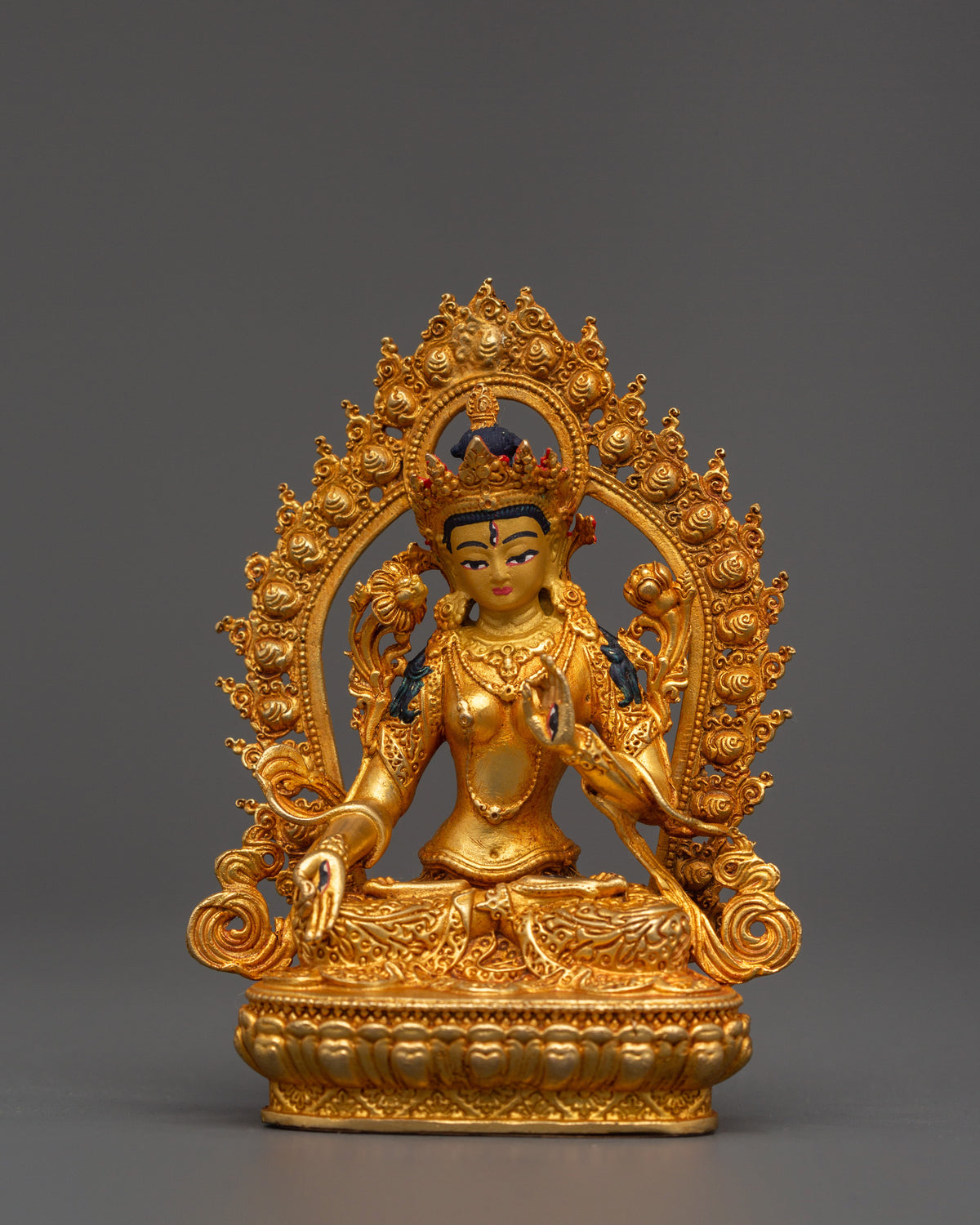 White Tara Meditation Sculpture | Traditional Buddhist Deity