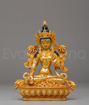 Handcrafted White Tara Buddhist Statue