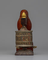 Wood Prayer Wheel Nepal Hand Carved