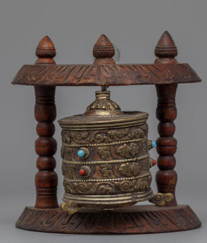 Wooden Prayer Wheel Nepal