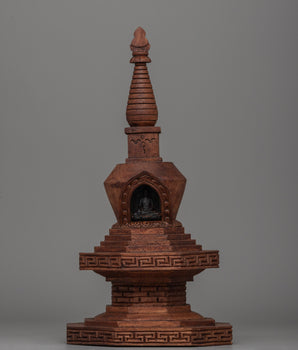 Wooden Stupa with Shakyamuni Buddha