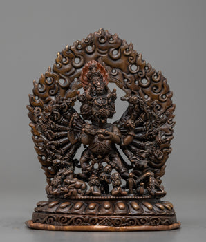 Machine Made Yamantaka With Consort Statue