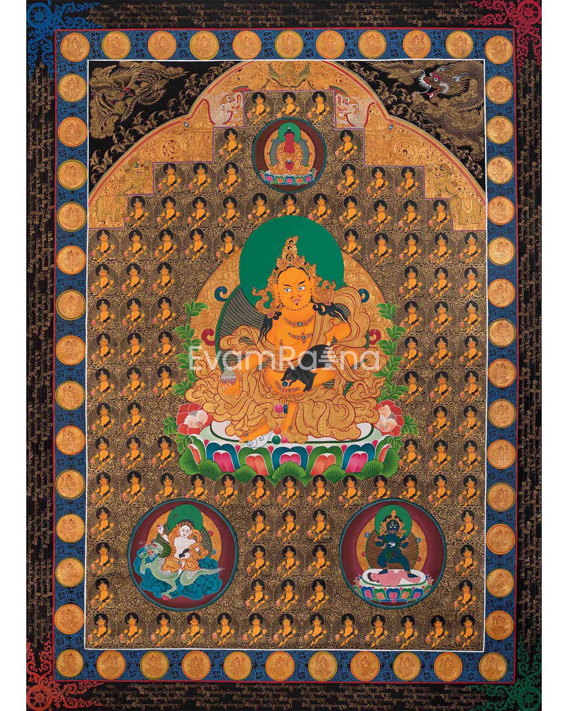 108 Yellow Dzambala Thangka