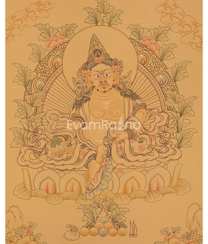 Yellow Dzambala Thangka