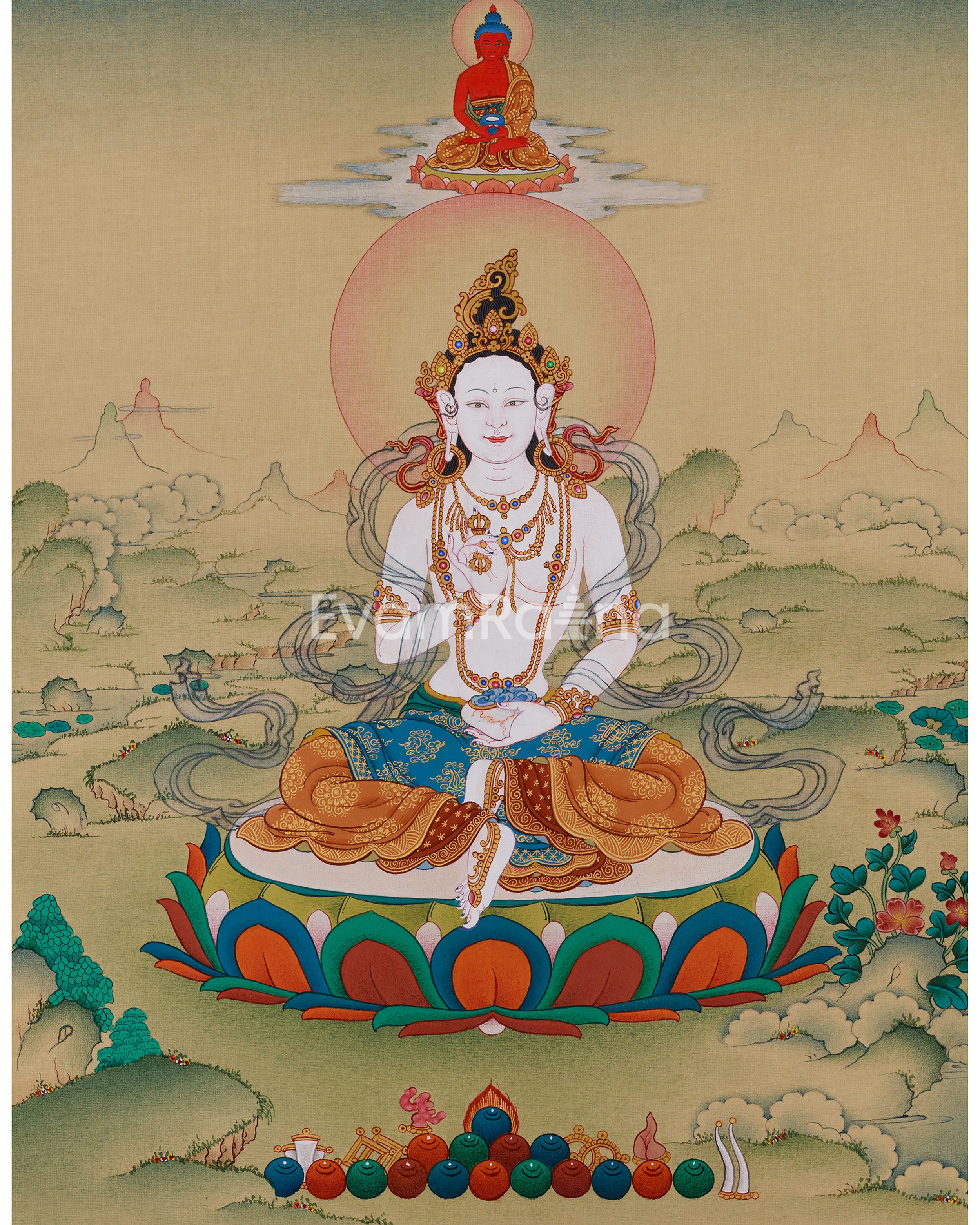 Yeshe Tsogyal Painting | Buddhist Tantric Goddess