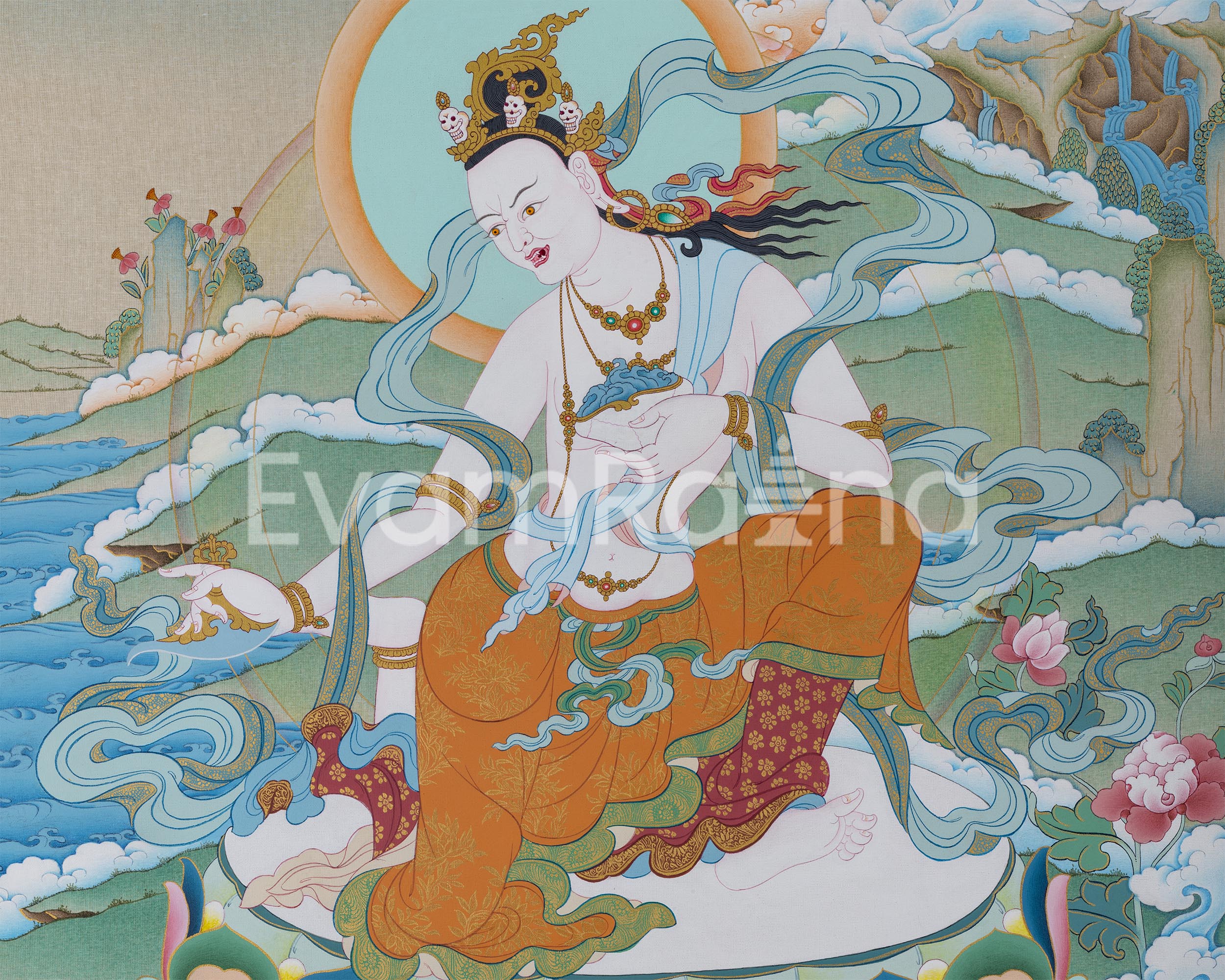 Yeshe Tsogyal Dakini Art Print | The Mother of Tibetan Buddhism | Divine Feminine Energy