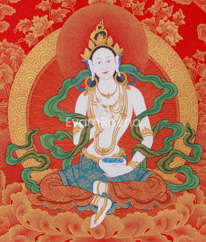 Radiant Gold Yeshe Tsogyal Thangka
