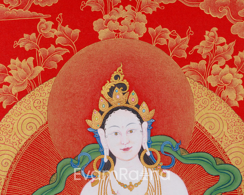 Radiant Gold Yeshe Tsogyal Thangka