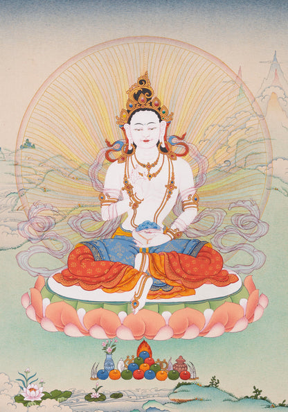 Avalokitesvara Chengrezig Thangka | Traditional Buddhist Paint | Wall Decors