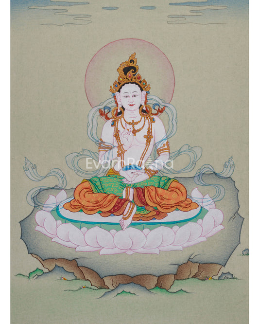 Hand Painted Dakini Yeshe Tsogyal Thangka | Divine Feminine Art