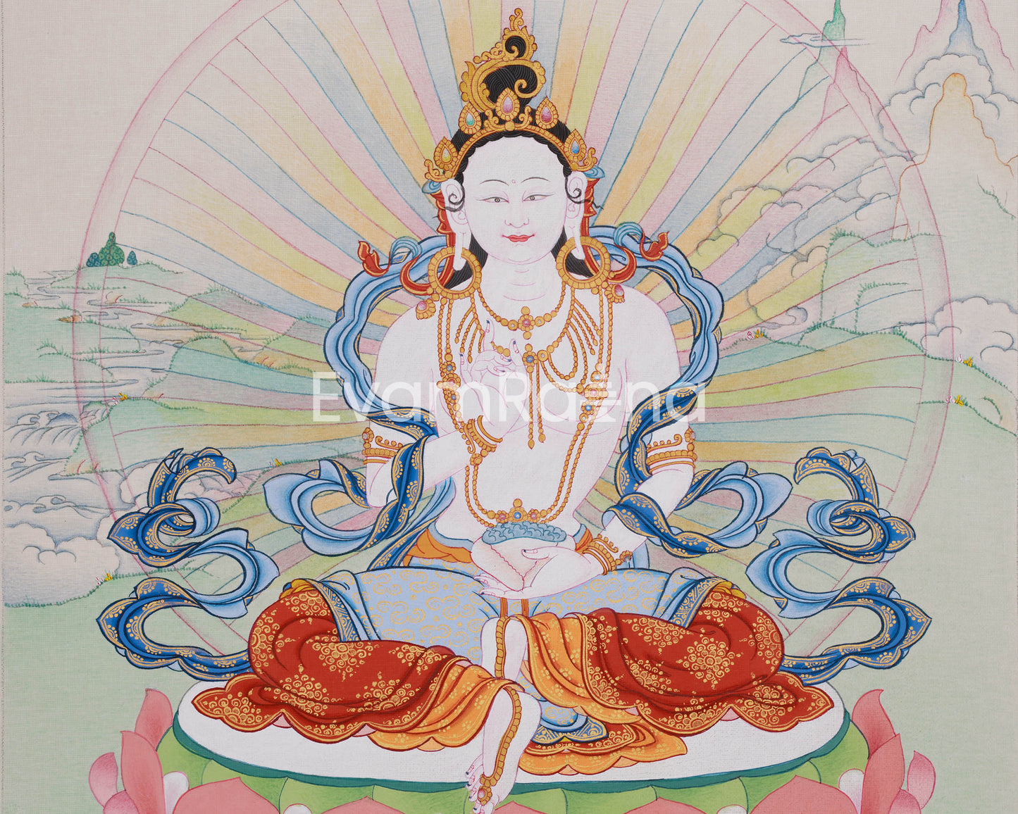 Beautiful Yeshe Tsogyel Thangka | Consort of Guru Padmasambhava