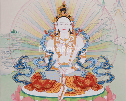 Beautiful Yeshe Tsogyel Thangka | Consort of Guru Padmasambhava