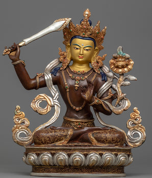 Statue for manjughosha mantra chant practice
