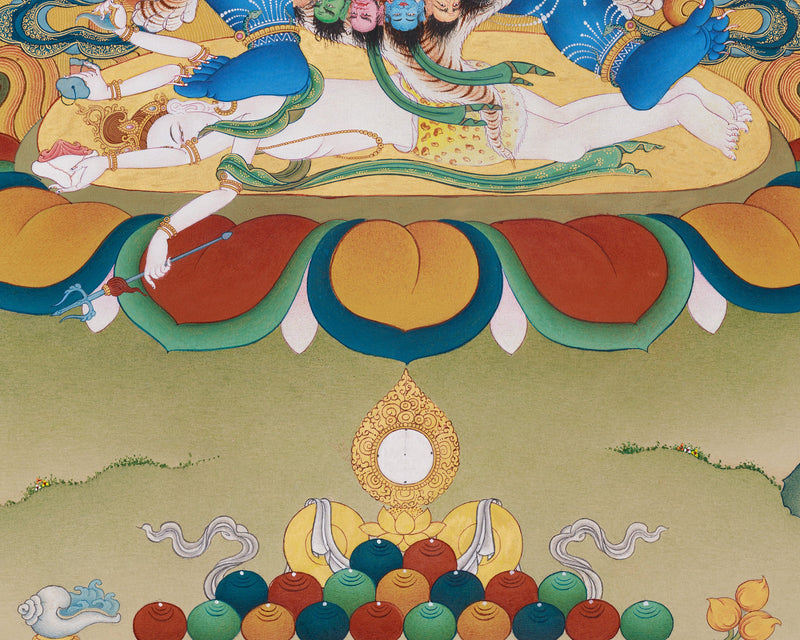 Bhutadamara Vajrapani Thangka | The Wrathful Protector of Tibetan Buddhism