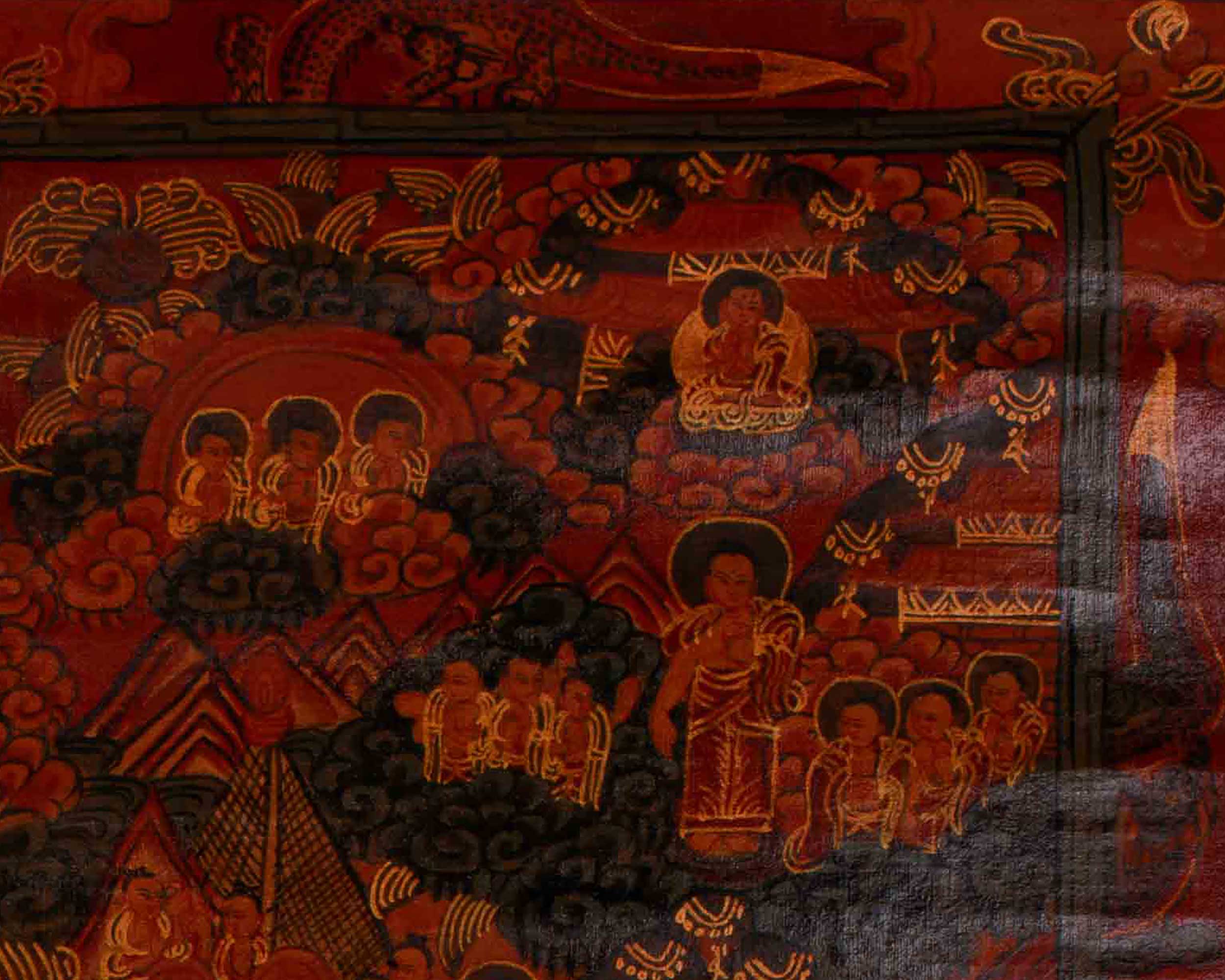 Tibetan Buddha Life Story Thangka | The Path from Royal Life to Enlightenment