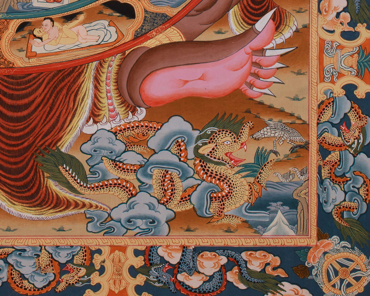 Hand-painted Wheel of Life Thangka | Thangka Painting