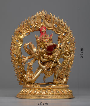 Exquisite Cakrasamvara Statue | Embrace the Power of Union with the Gold Gilded Statue